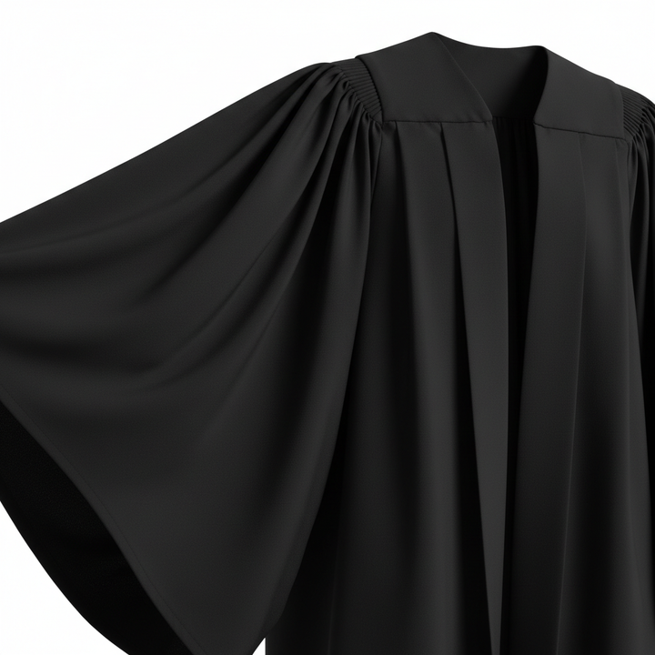 UK British Graduation Gown - Batwing Sleeve Detail