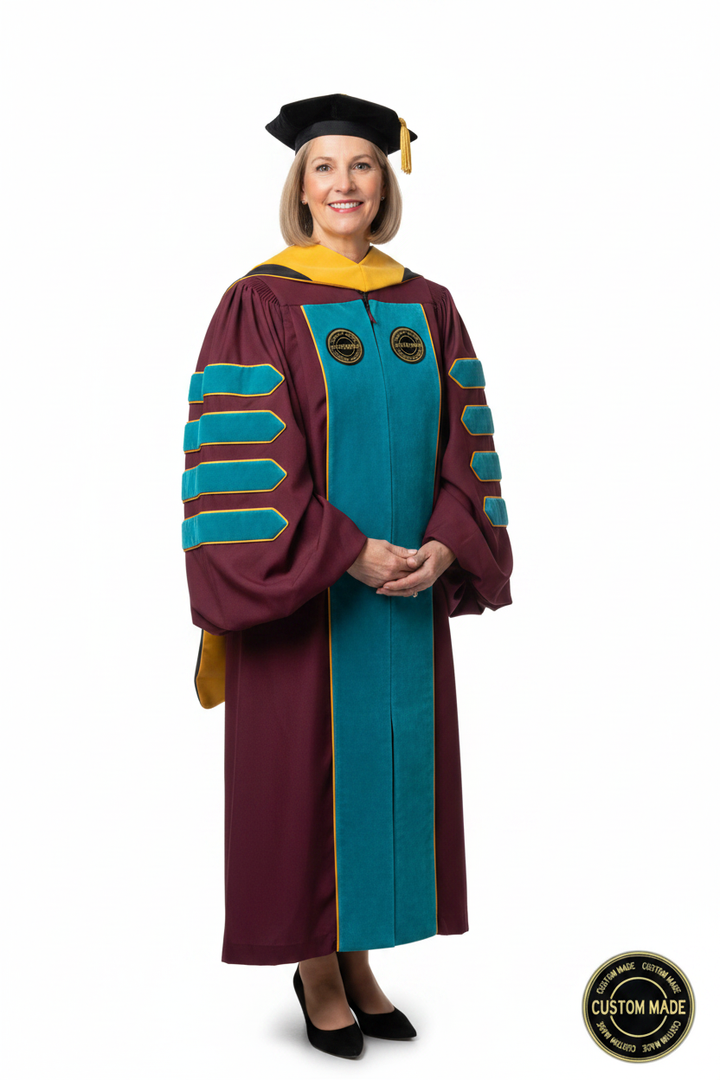 Custom Faculty Regalia Package for Texas Tech University model display