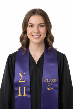 Sigma Pi Lettered Stole W/ Year