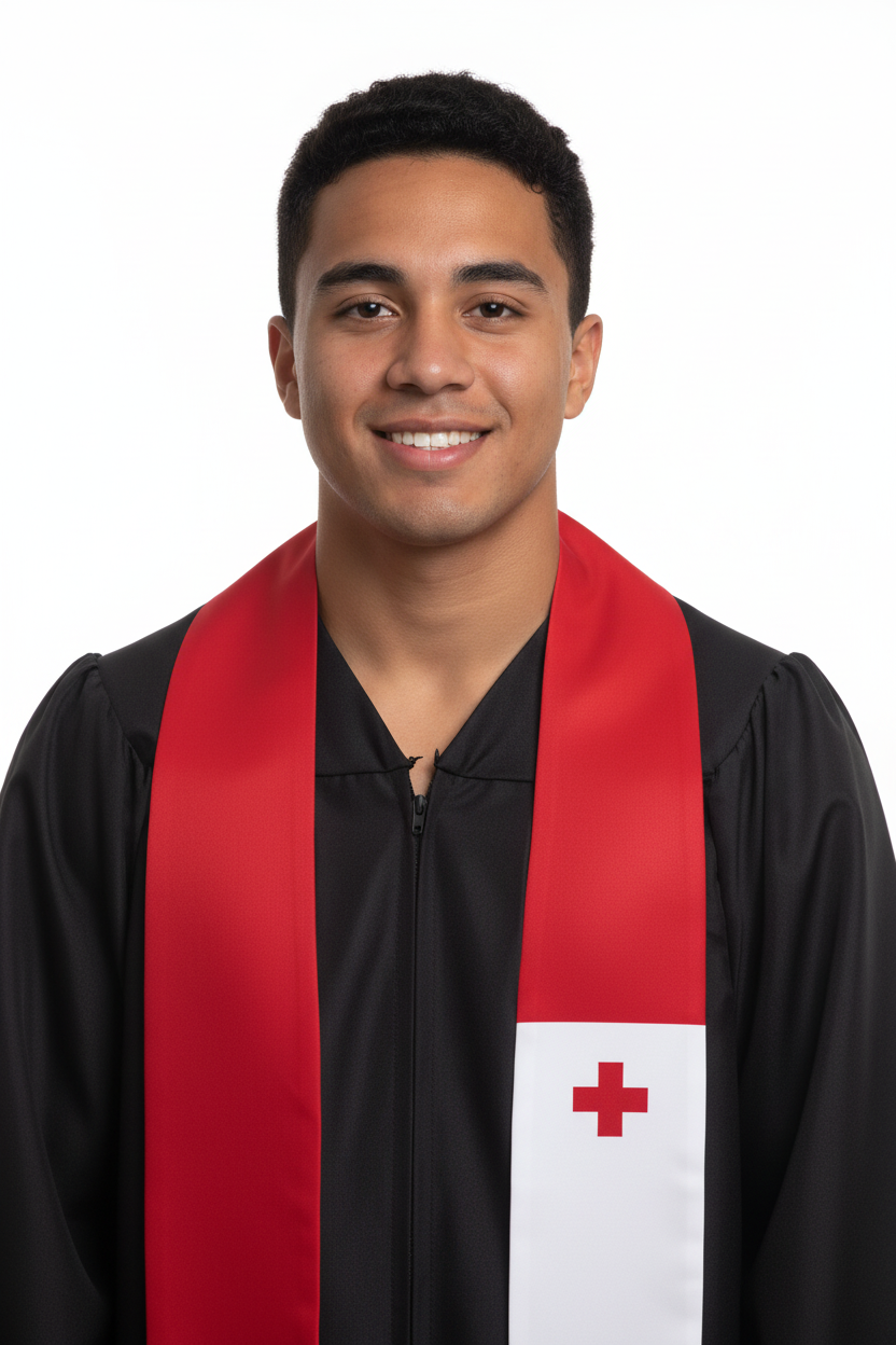 Tonga Graduation Stole model display
