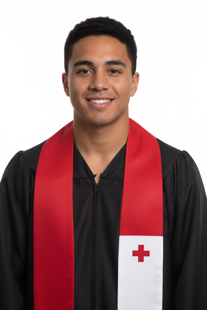Tonga Graduation Stole model display
