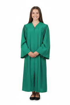 Matte Emerald Green Junior High/Middle School Gown