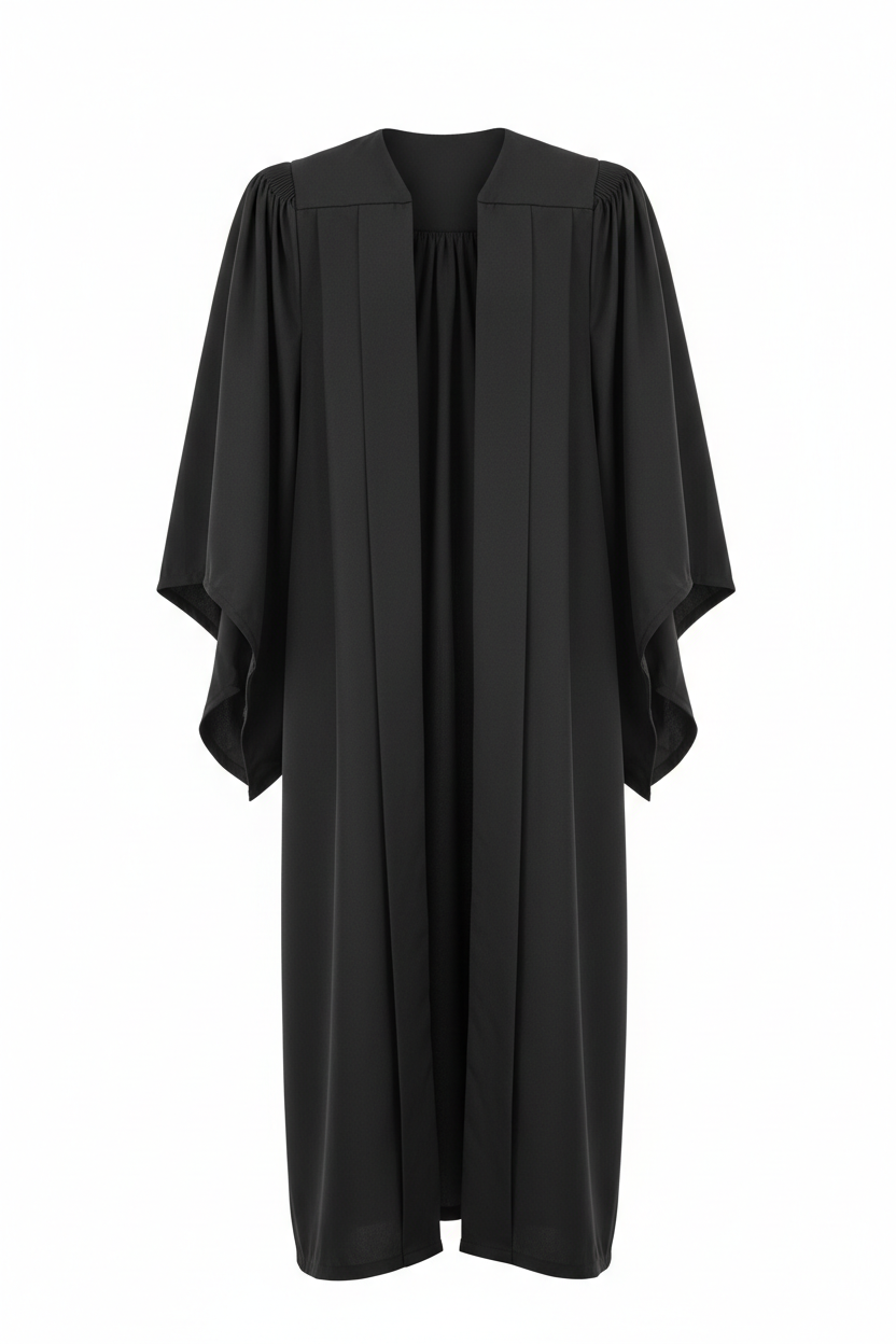 UK British Economy Bachelor Academic Graduation Gown - Product Display White Background