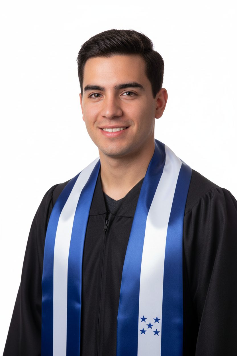 Honduras Graduation Stole model display