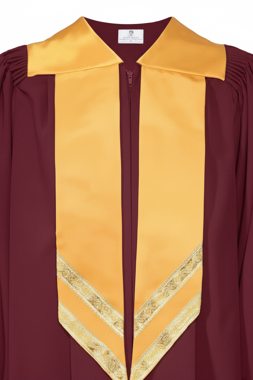 Premium Golden Yoke Lantern Sleeve Choir Robe