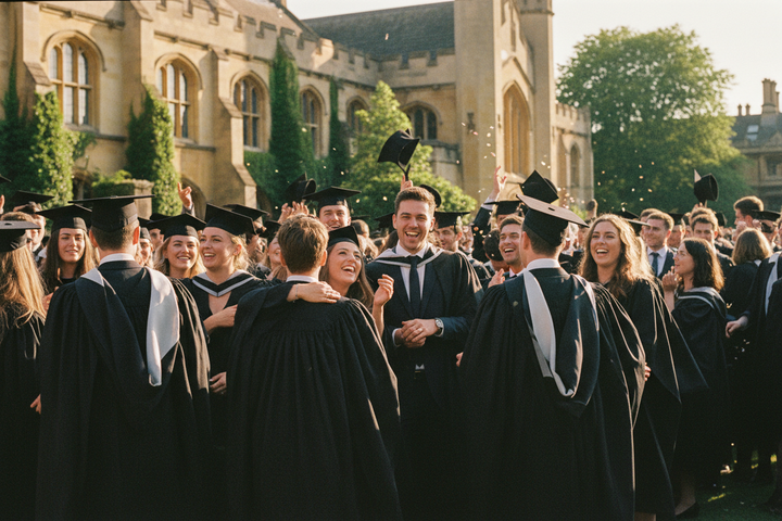 UK British Graduation Gown - University Graduation Ceremony Atmosphere