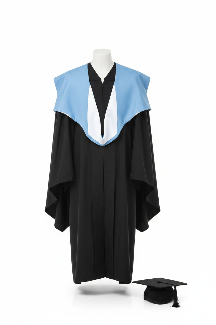 UK British Deluxe Master's Graduation Gown Set - Product Display
