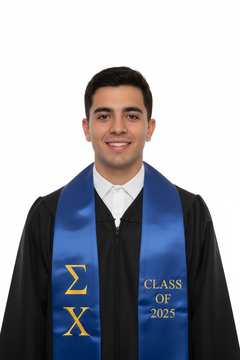 Sigma Chi Lettered Stole W/ Year