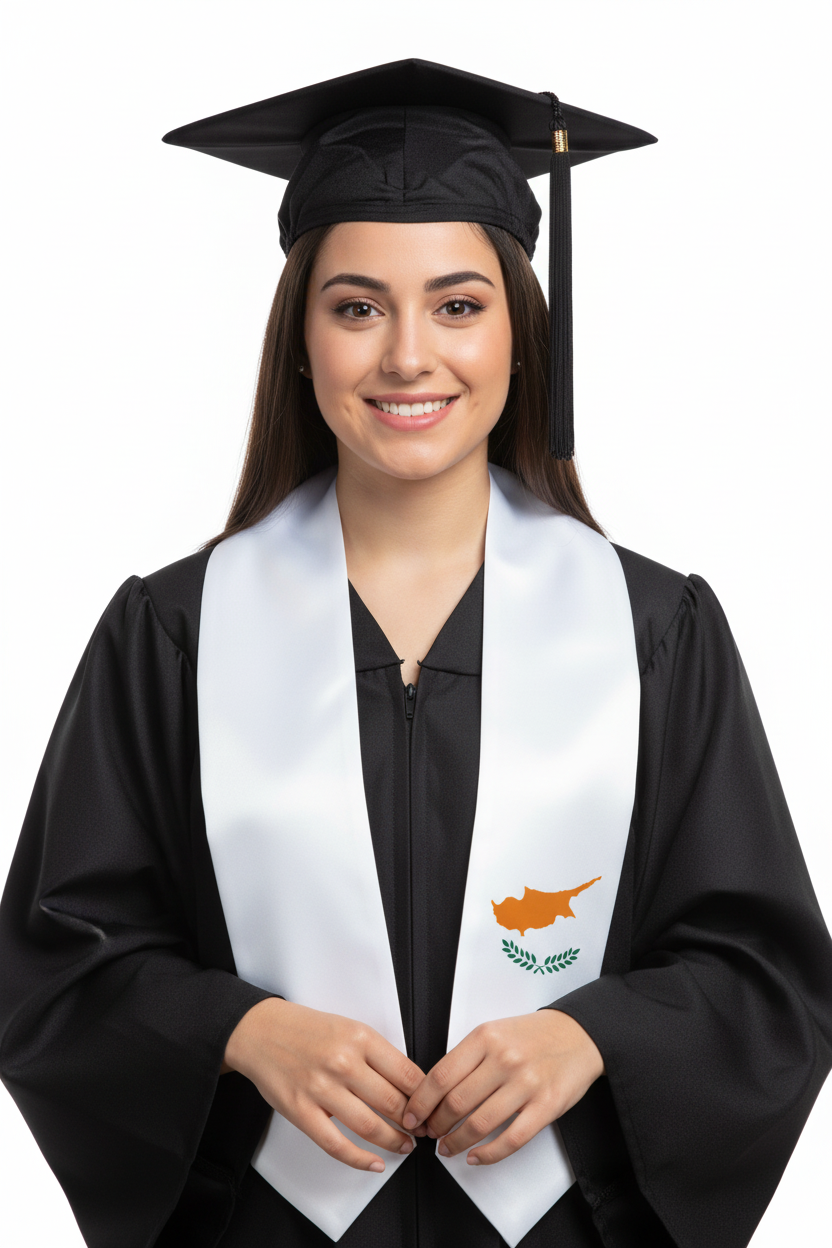 Cyprus Graduation Stole model display
