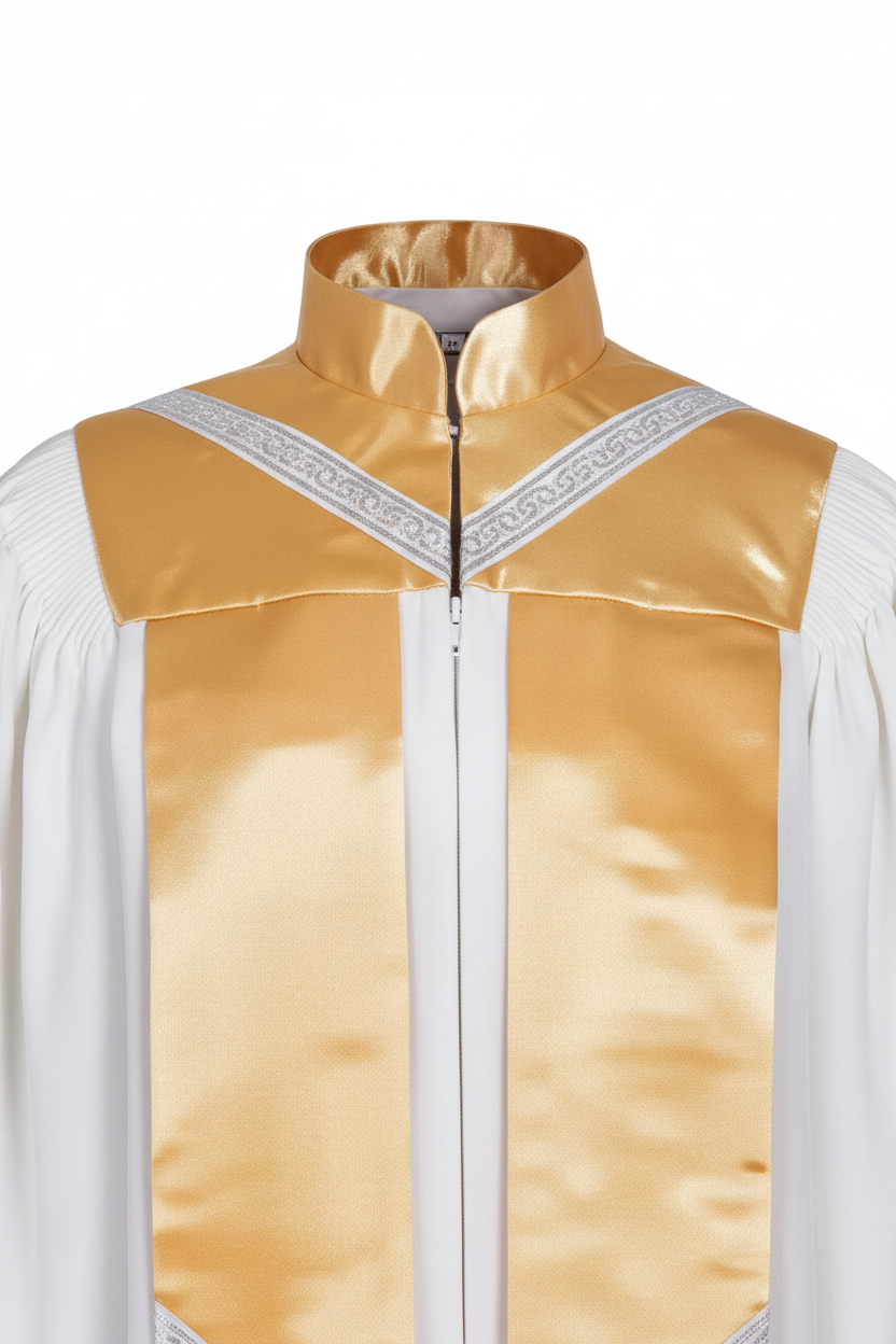 Premium Golden Yoke Lantern Sleeve Choir Robe