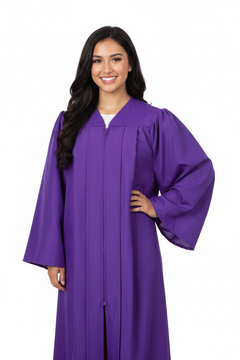 Matte Purple High School Gown