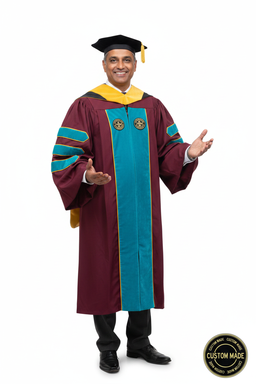 Custom Faculty Regalia Package for Harvard University model display