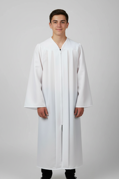 Matte White Junior High/Middle School Gown
