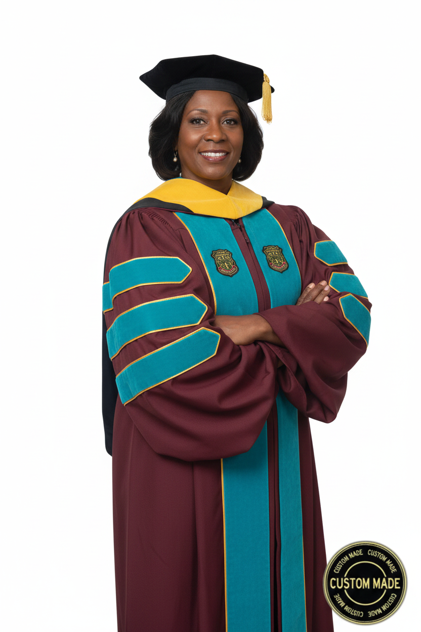 Custom Faculty Regalia Package for UC Riverside model display