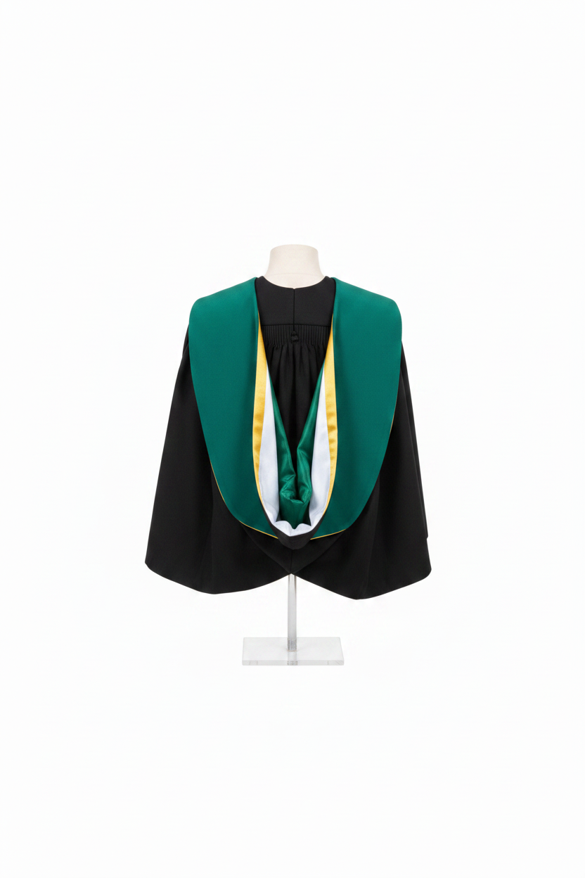Custom UK British Oxford Style Academic Hood - Product Display