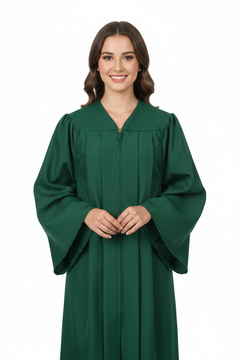 Matte Hunter High School Gown