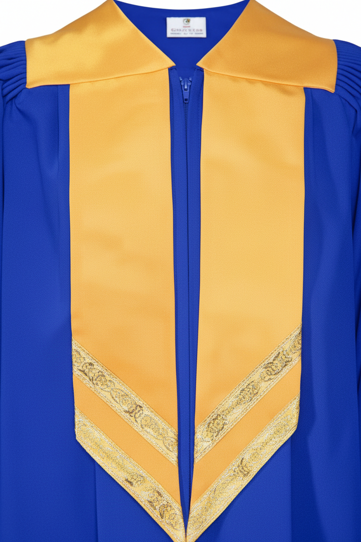 Premium Golden Yoke Lantern Sleeve Choir Robe