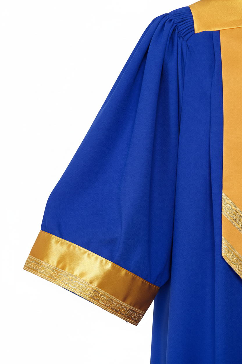 Premium Golden Yoke Lantern Sleeve Choir Robe