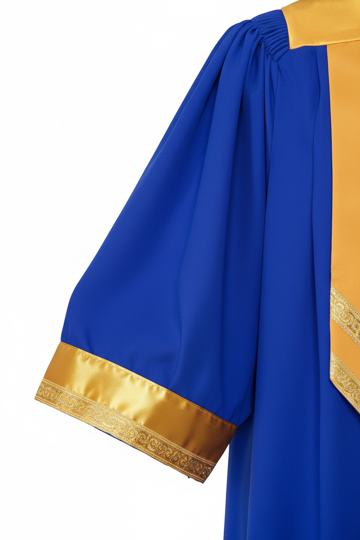 Premium Golden Yoke Lantern Sleeve Choir Robe