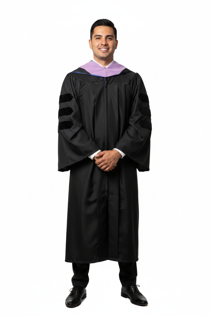 Doctor of Dentistry Hood - Royal Blue & Golden Yellow model display