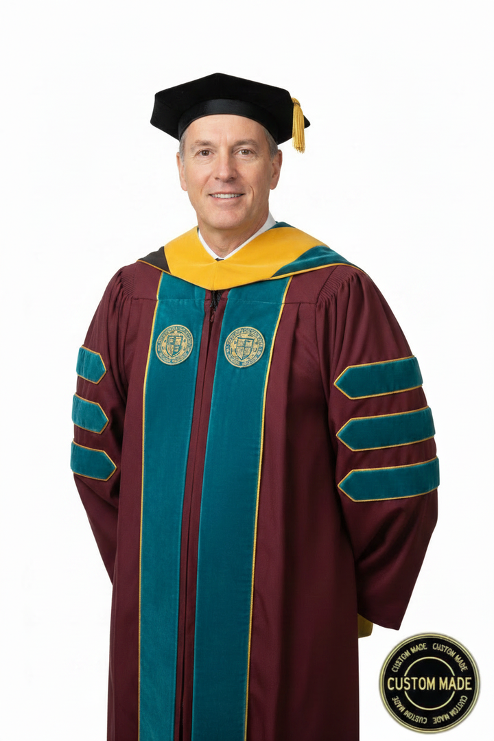 Custom Faculty Regalia Package for University of Notre Dame model display