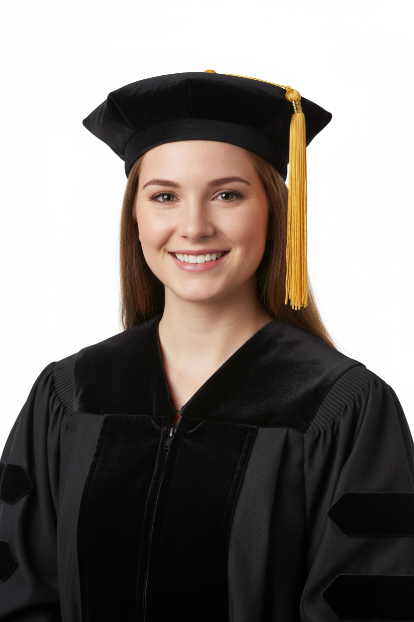4 Sided Tam doctoral cap model display