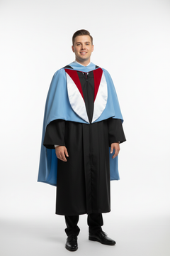 Doctor of Education Hood - Red & White