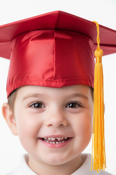 Shiny Red Kindergarten/Preschool Cap & Tassel