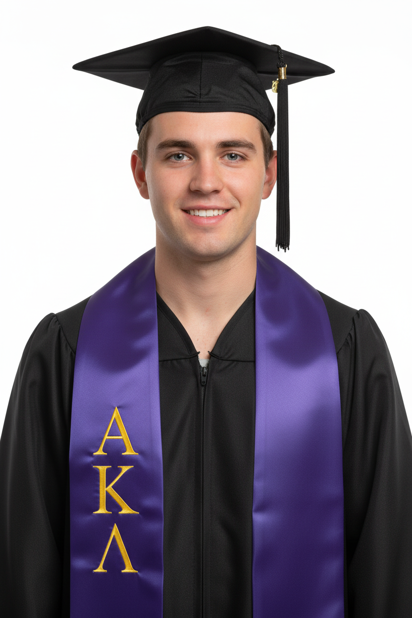 Alpha Kappa Lambda Greek Lettered Stole model display