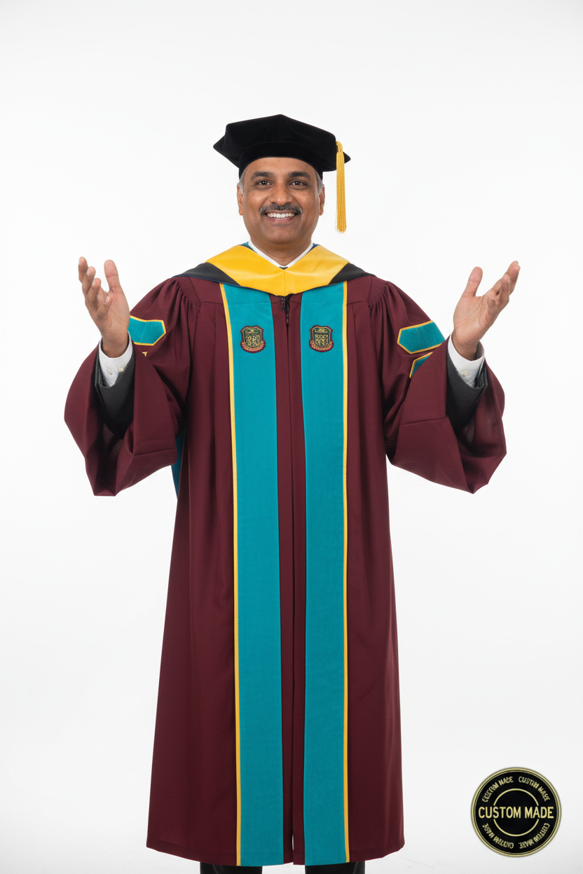 Custom Faculty Regalia Package for Cal State Los Angeles model display