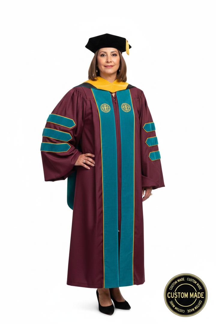 Custom Faculty Regalia Package for BYU Idaho model display
