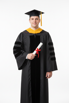 Classic Doctoral  Tam, Gown & Hood Package