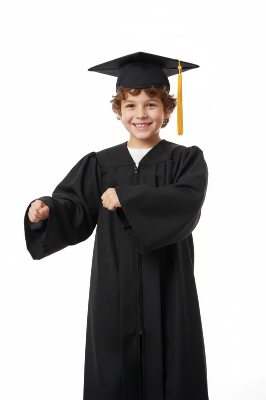 10 Matte Elementary School Cap & Tassel - Model Shot