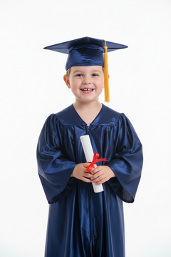 Shiny Navy Blue Kindergarten/Preschool Gown