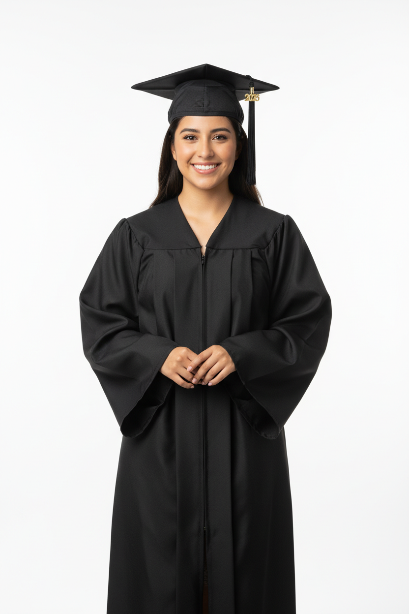 Indiana University Matte Black Cap Gown