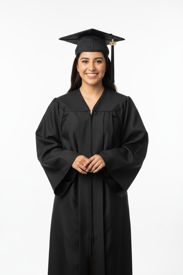 Indiana University Matte Black Cap Gown