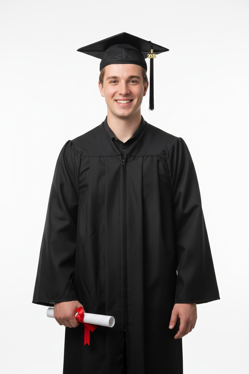 Iowa State Matte Black Cap Gown
