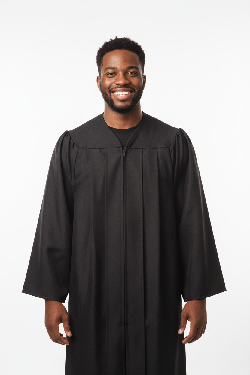 Matte Black Bachelors Gown