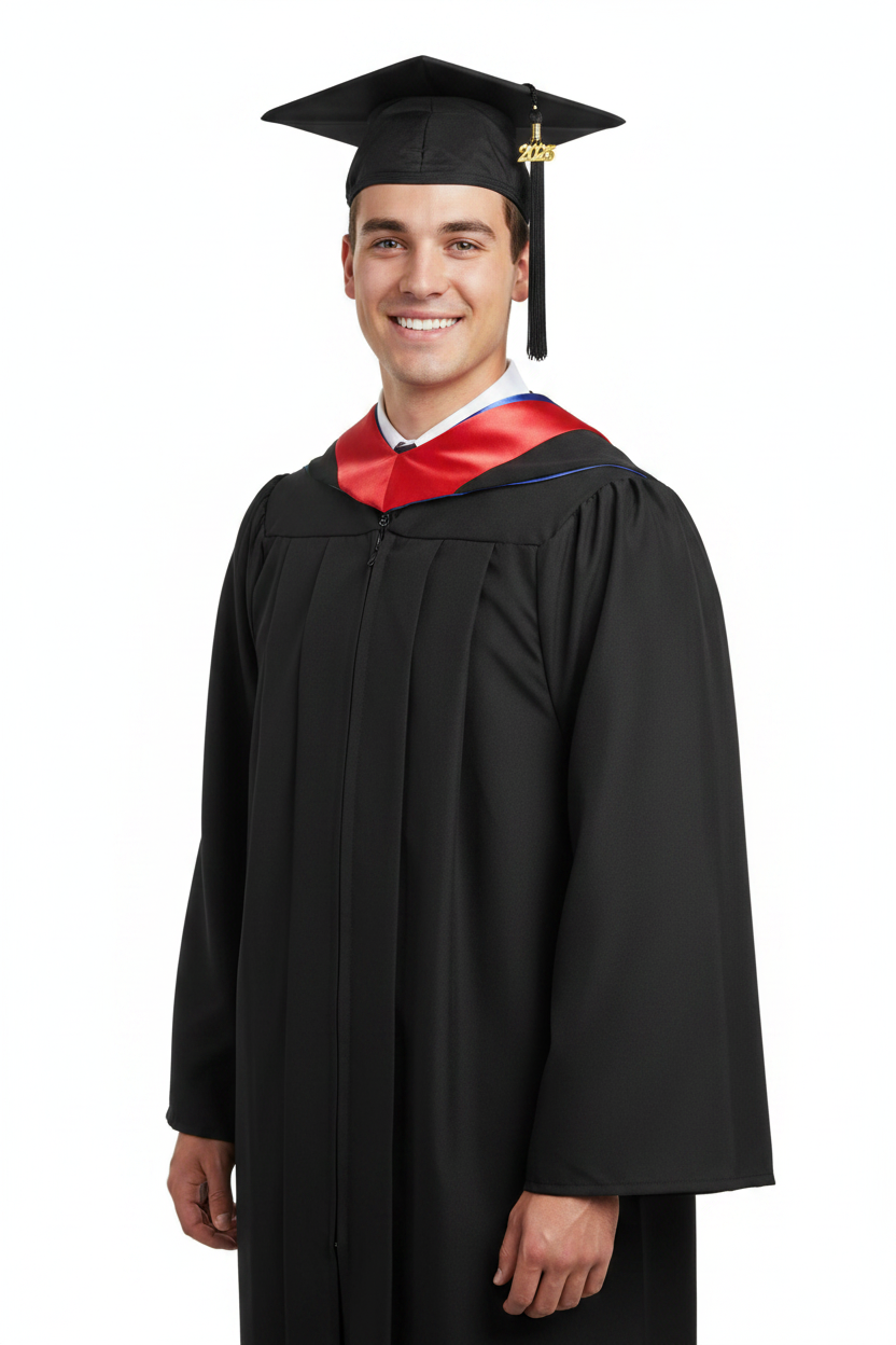 Matte Black Cap Gown Hood