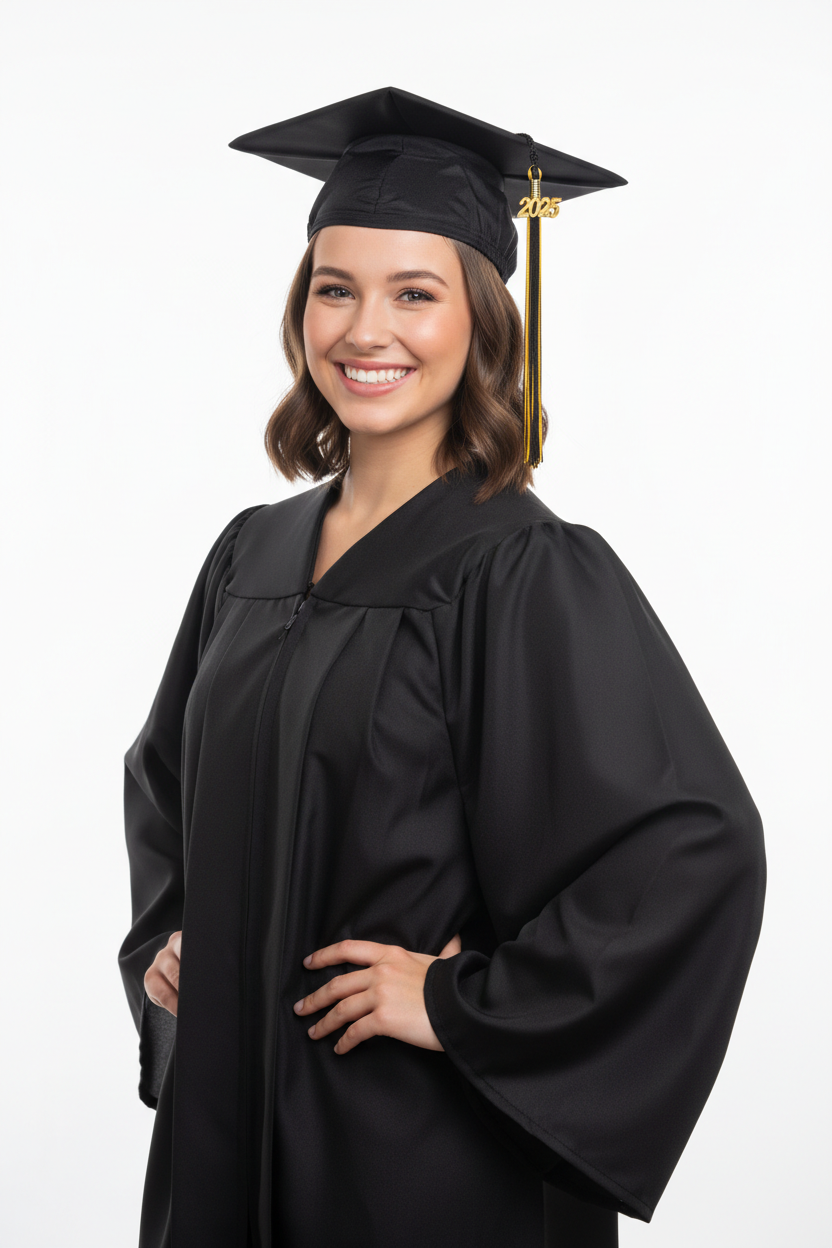 Matte Black Cap & Gown