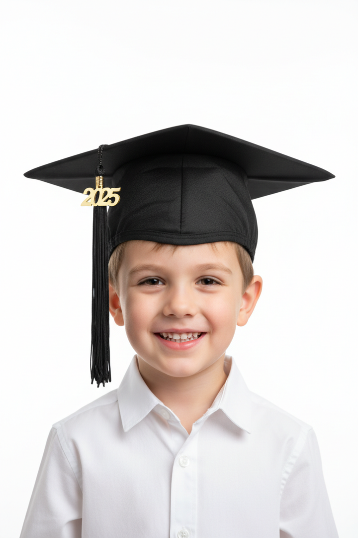 Matte Black Elementary Cap & Tassel - Model Display