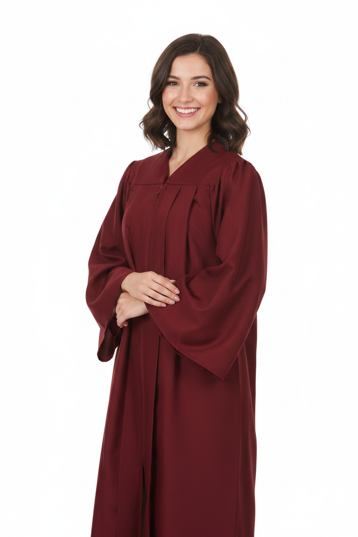 Matte Burgundy Bachelors Gown