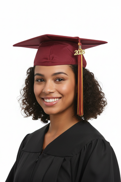 Matte Burgundy Bachelors Academic Graduation Cap