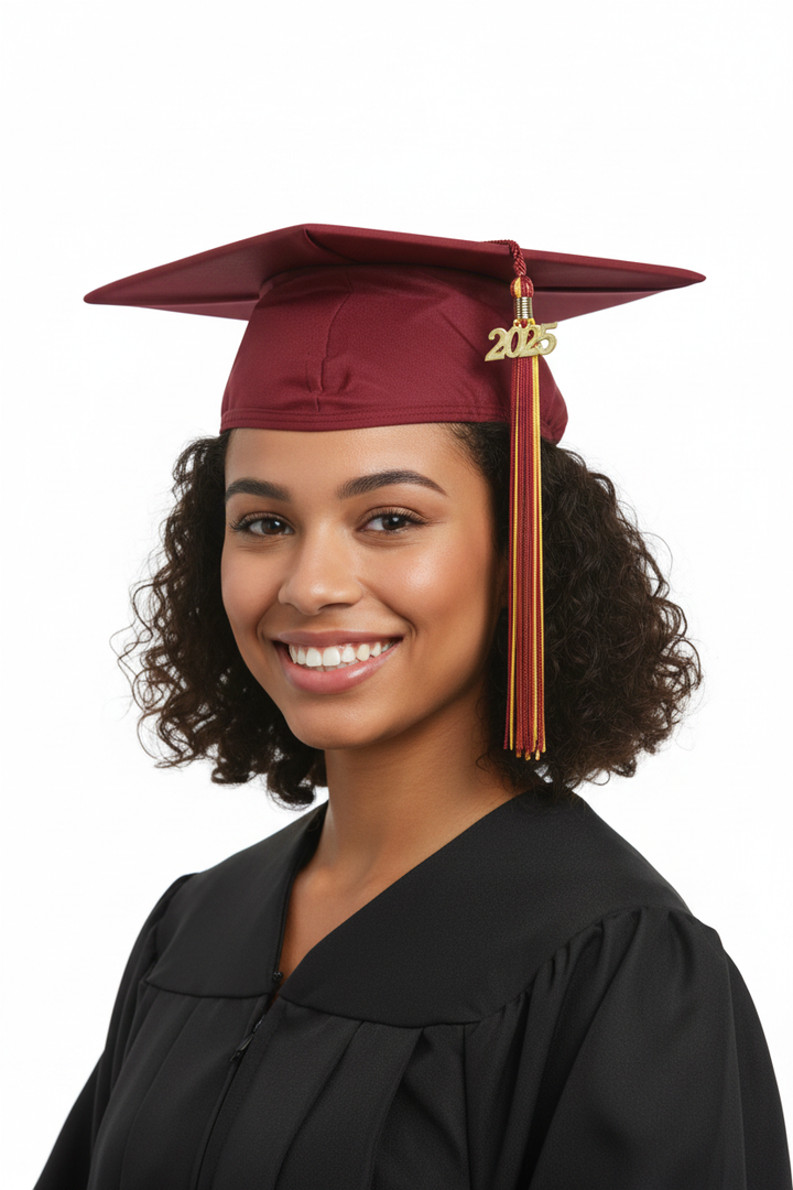 Matte Burgundy Graduation Cap