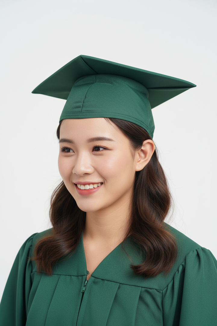Matte Hunter Bachelors Graduation Cap