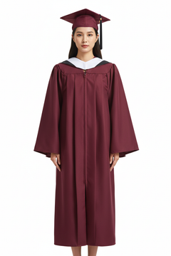Matte Maroon Bachelors Gown