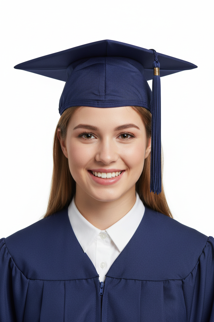 Matte Navy Blue Bachelors Graduation Cap