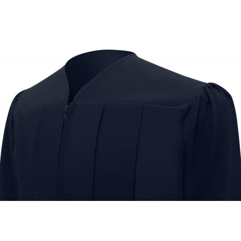 Matte Navy Blue High School Cap & Gown - Graduation Seller