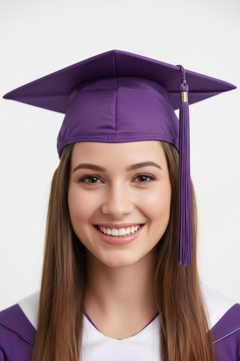 Matte Purple Bachelors Graduation Cap