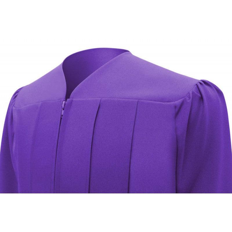 Matte Purple High School Cap & Gown - Graduation Seller